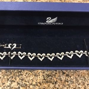 Swarovski mini heart link bracelet